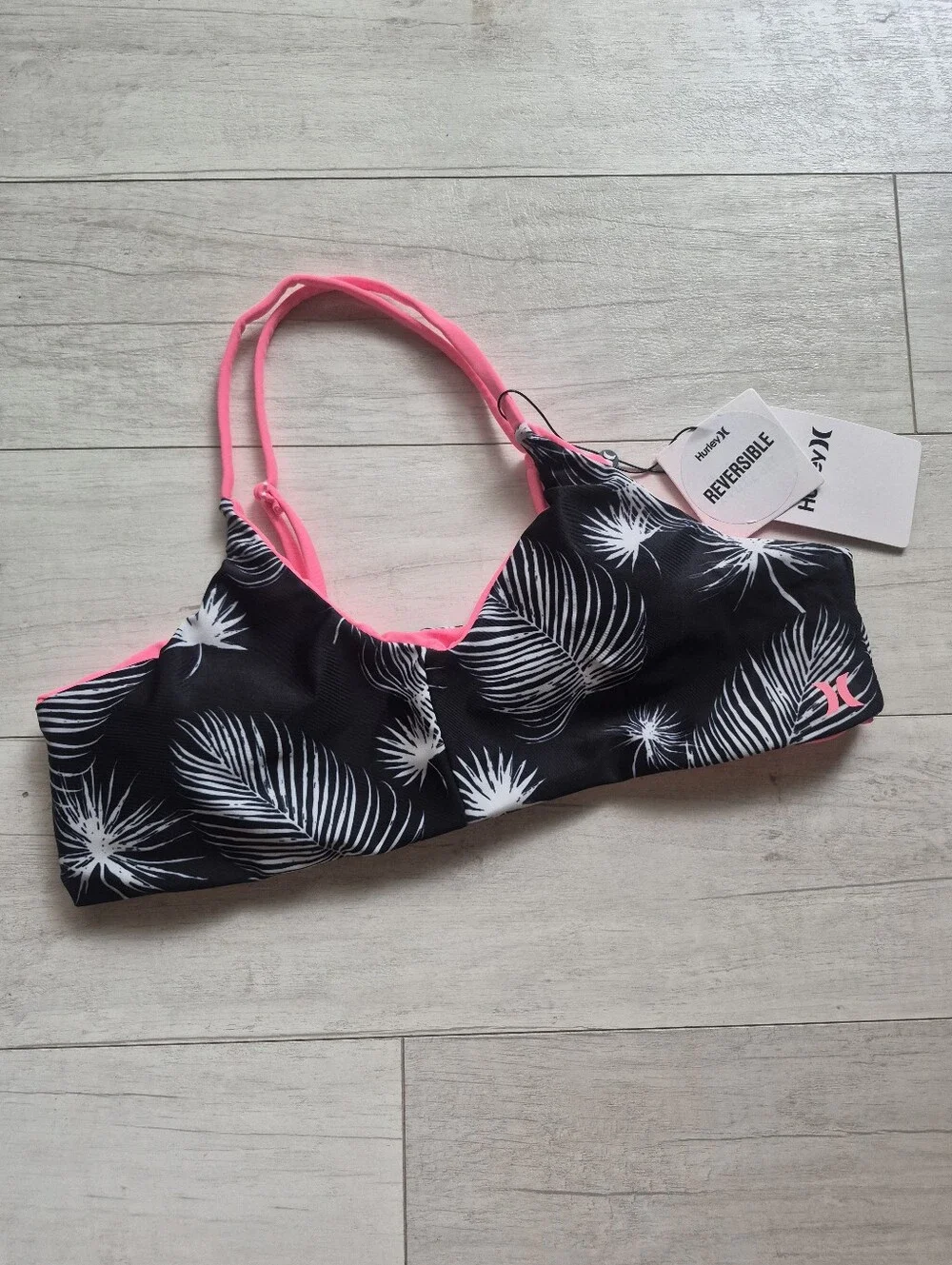 HURLEY NEW Midnight Palms High Waisted Bikini Swimsuit